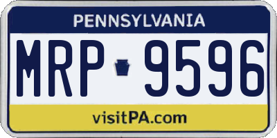 PA license plate MRP9596