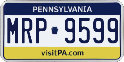 PA license plate MRP9599