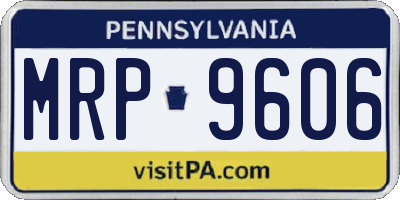 PA license plate MRP9606