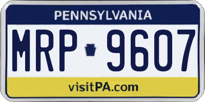 PA license plate MRP9607