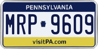 PA license plate MRP9609