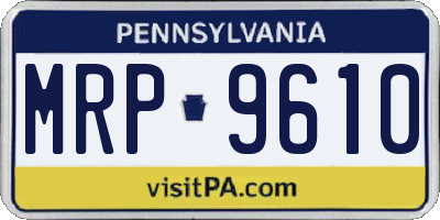 PA license plate MRP9610