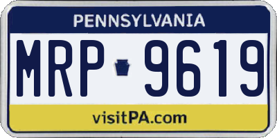 PA license plate MRP9619