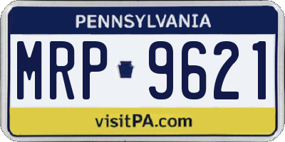 PA license plate MRP9621