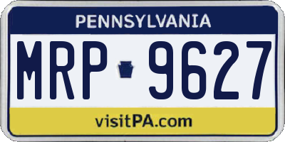 PA license plate MRP9627
