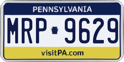 PA license plate MRP9629