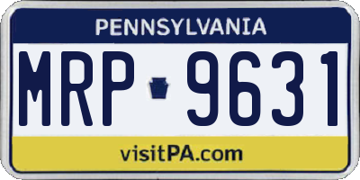 PA license plate MRP9631