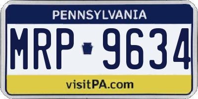 PA license plate MRP9634