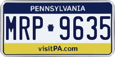 PA license plate MRP9635