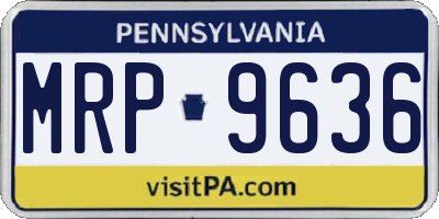 PA license plate MRP9636