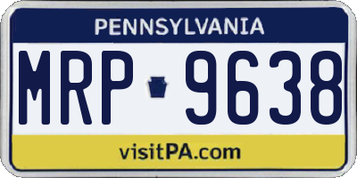 PA license plate MRP9638