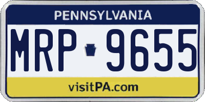 PA license plate MRP9655