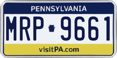 PA license plate MRP9661
