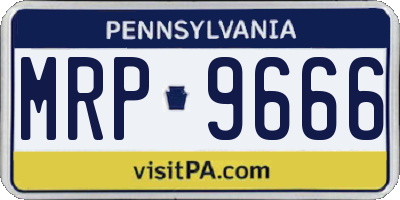 PA license plate MRP9666