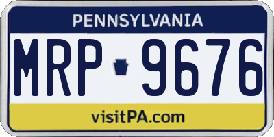 PA license plate MRP9676