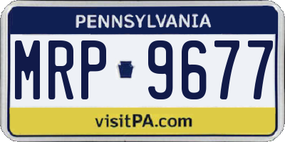 PA license plate MRP9677