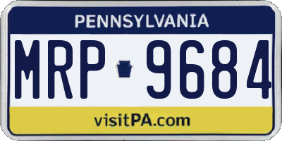 PA license plate MRP9684