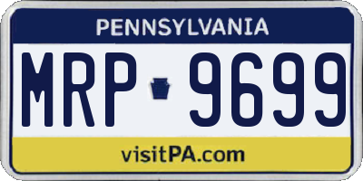 PA license plate MRP9699