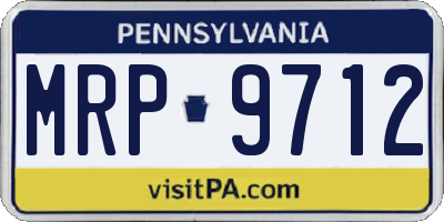 PA license plate MRP9712