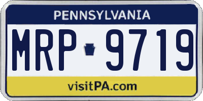 PA license plate MRP9719
