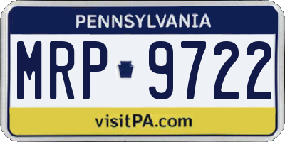 PA license plate MRP9722