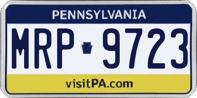 PA license plate MRP9723