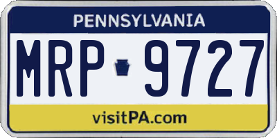 PA license plate MRP9727