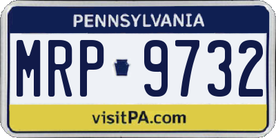 PA license plate MRP9732