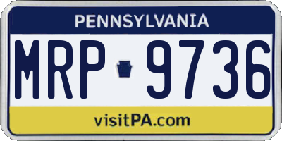 PA license plate MRP9736