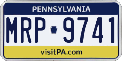 PA license plate MRP9741