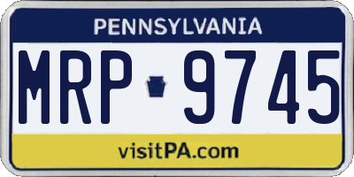 PA license plate MRP9745