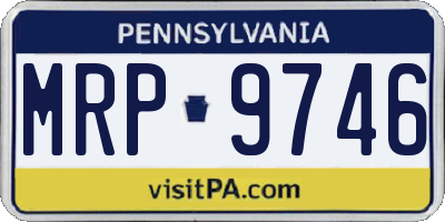 PA license plate MRP9746