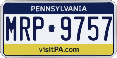 PA license plate MRP9757