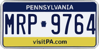 PA license plate MRP9764