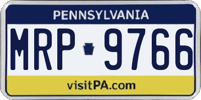 PA license plate MRP9766