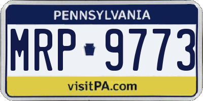 PA license plate MRP9773