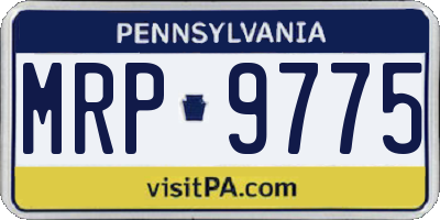 PA license plate MRP9775