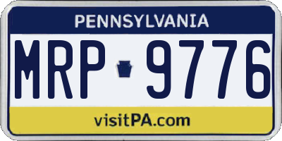 PA license plate MRP9776