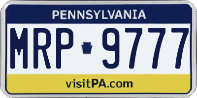 PA license plate MRP9777