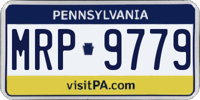 PA license plate MRP9779