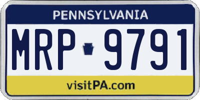 PA license plate MRP9791