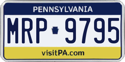 PA license plate MRP9795
