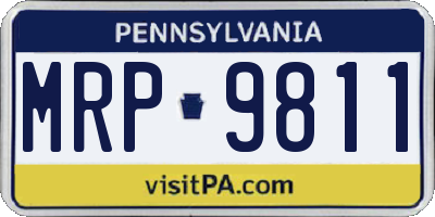 PA license plate MRP9811