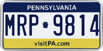 PA license plate MRP9814