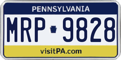PA license plate MRP9828