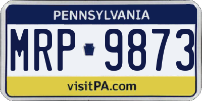 PA license plate MRP9873