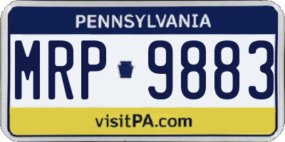 PA license plate MRP9883