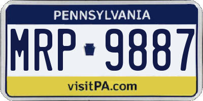 PA license plate MRP9887