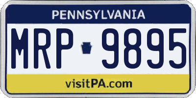 PA license plate MRP9895