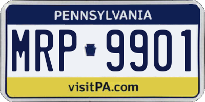 PA license plate MRP9901